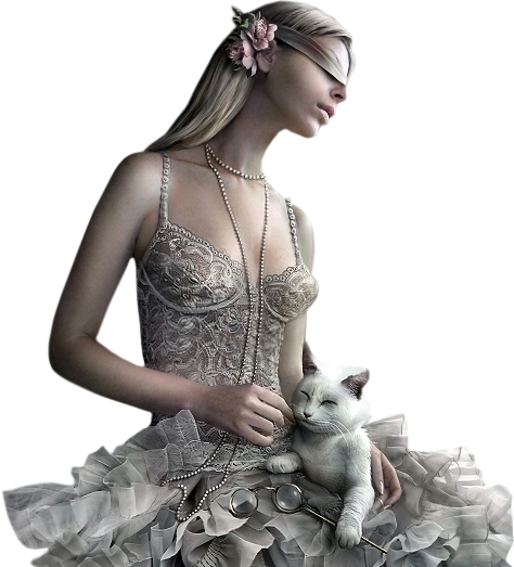 Femme avec animaux