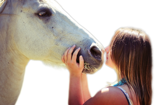 Femme avecdes animaux