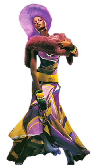 Femme vétue ( multicolore )
