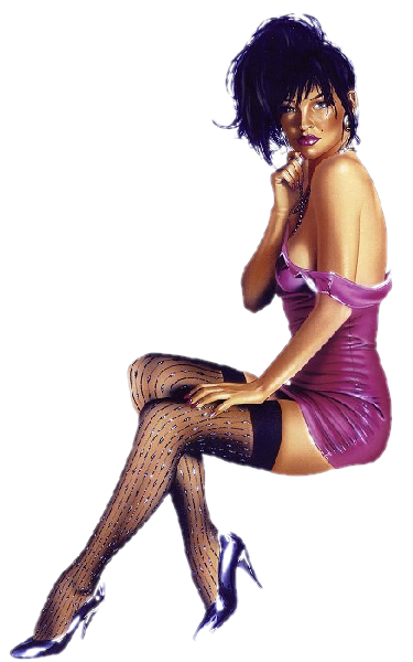  Femme vétue de violet