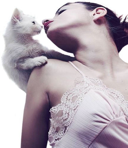 femme avec des animaux