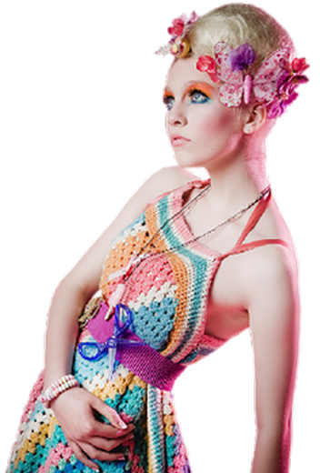 Femme vétue ( multicolore )