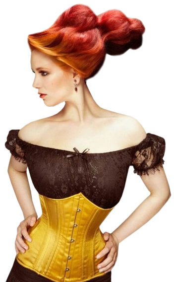 Femme avec corset / bustier etc